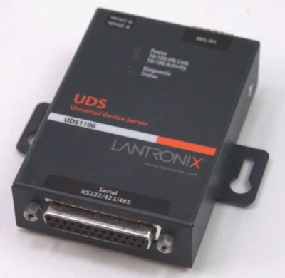 Lantronix UDS1100 - One Port Serial (RS232/ RS422/ RS485) to IP Ethernet Device - Image 1 of 2
