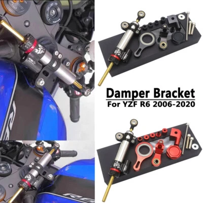 Kit de montaje de soporte estabilizador amortiguador de dirección YZF R6 para Yamaha YZF-R6 2006-2020 Foto 1 de 4