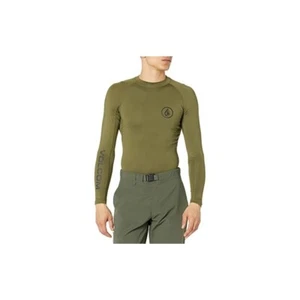 NWT men's XL Volcom Lido Solid LS Rash/thrash Guard military green 50+ UV - Picture 1 of 2