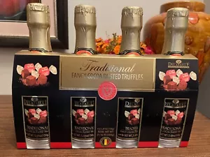Belgian Chocolate Dusted Truffles Delafaille 4-Pk Champagne Bottle 1 lb 6oz $40 - Picture 1 of 6
