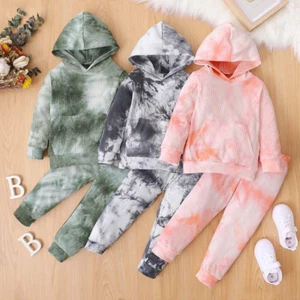 Toddler Kid Baby Boy Girl Clothes Hooded Bodysuit Pants Tracksuit Outfits Set - Picture 1 of 16