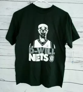 Majestic NBA Brooklyn Nets D-Will Youth Boys T Shirt Top Black Size Large - Picture 1 of 4