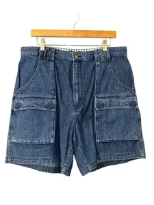 Vintage Y2K 90's High Sierra Denim Cargo Hiking Trail Shorts Men's Size 36 - Picture 1 of 3