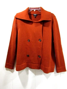 Talbots Womens Cardigan Sweater Size 2XP Rust Button Front - Picture 1 of 8
