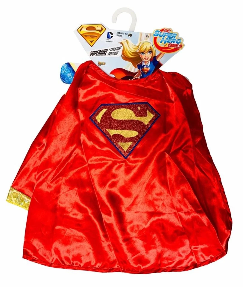 DC Super Hero Niñas Talla 4-6 Supergirl Capa y Falda Conjunto de Disfraz Foto 1 de 1