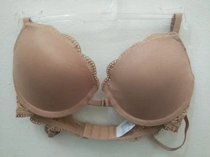 VTG. Lily Of France Beige underWired Bra #1705 Size 32C (NEW) - Picture 1 of 11