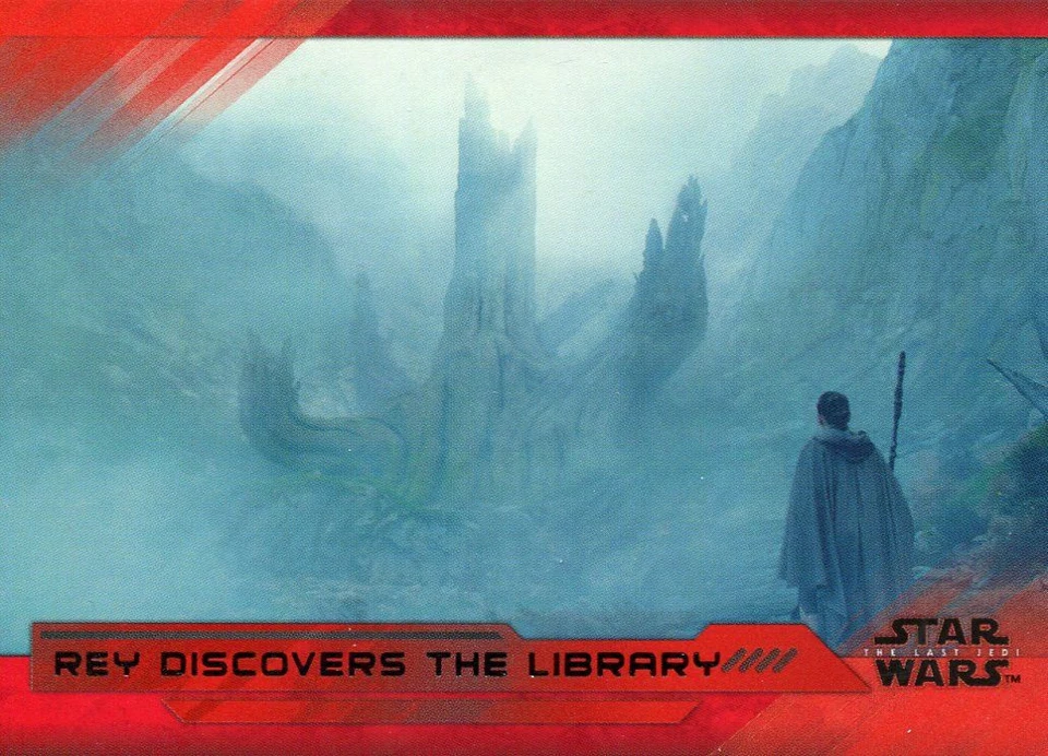 Star Wars Last Jedi S2 Red [199] Base Card #23 Rey Discovers the Library - Image 1 of 1