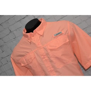 Habit Fishing Shirt Mens Size XL Performance Polyester Hiking Pink Vented - Picture 1 of 7