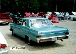 1965 Rambler Classic 770 4-Türer Limousine türkis Heck Auto Show Foto 3,5 x 5 KOSTENLOSER VERSAND - Bild 1 von 2