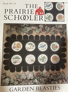 The Prairie Schooler Cross Stitch  Chart Garden Beasties Linen Thread New - Picture 1 of 4