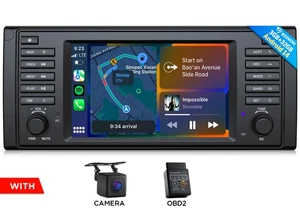 For BMW 5 E39 7" IPS Android 14 Car Radio GPS Navigation Stereo WiFi CarPlay DSP - Foto 1 di 21