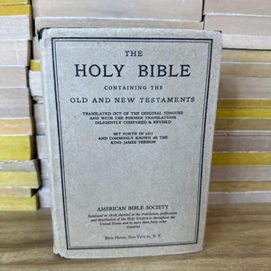 1951 American Bible Society KJV Old & New Testament Holy Bible HC w/DJ Book - Picture 1 of 12