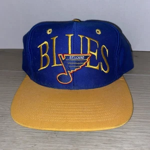 Vintage 90s St Louis Blues NHL Snapback Hat Cap The Game Hockey - Picture 1 of 9