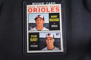 2013 Topps Heritage Manny Machado / Dylan Bundy RC #201 Baltimore Orioles - Picture 1 of 2