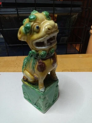 Porcelana china vintage Foo Dog 4" Foto 1 de 4