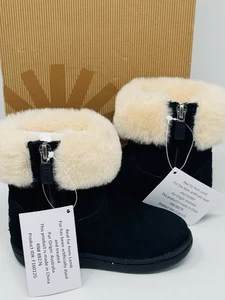 UGG Australia Jorie 1001511 T Gamuza Negra 100% Original Nuevo Niño Pequeño Talla 7 - Imagen 1 de 11