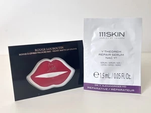 Christian Louboutin π Rouge Velvet Matte Lip Color 001M Sample Card Lipstick - Picture 1 of 2