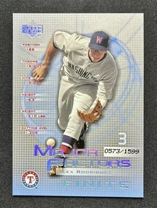 2003 Upper Deck Finite Major Factors Alex Rodriguez #102 573/1599 Texas Rangers - Picture 1 of 2