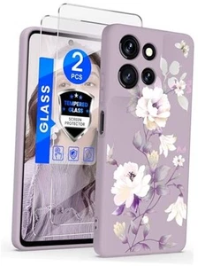 Für Motorola Moto G 5G 2025 Hülle, Mädchen Frauen Blumen Flüssig Silikon Handy - Bild 1 von 8