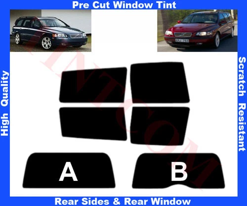 Pellicola Oscurante Vetri Auto Pre-Tagliata Volvo V70 S.W. 2000-2007 da 5% a 50% - Imagen 1 de 1
