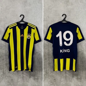 FENERBAHCE 2017 2018 HOME FOOTBALL SHIRT #19 KING ADIDAS JERSEY SIZE M - Picture 1 of 8