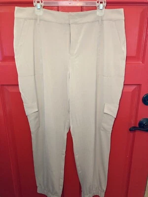 Women’s INC International Concepts Tan/Beige Lightweight Cargo Joggers Size 14 - Image 1 of 4
