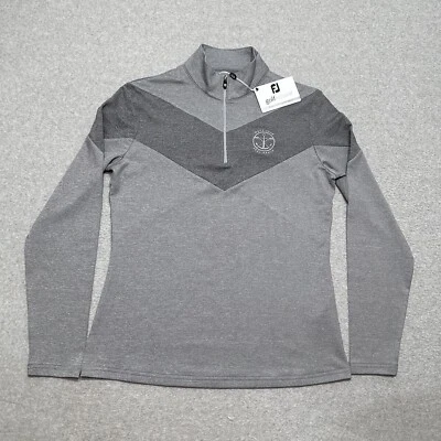 Suéter FootJoy Para Mujer Pequeño Gris Jaspeado 1/2 Cremallera Rendimiento Pullover Elástico Foto 1 de 4