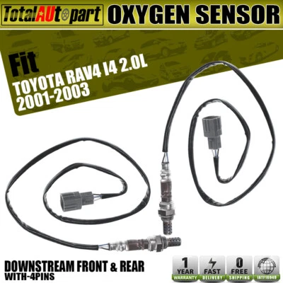2x Oxygen Sensor for Toyota RAV4 2001-2003 I4 2.0L 1AZFE Downstream Front & Rear - Image 1 of 4