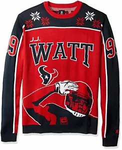 KLEW NFL Men's Houston Texans J.J. Watt #99 Ugly Sweater - Picture 1 of 7