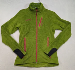 Norrona Jacket Womens Medium Neon Green & Pink High-Loft Fleece Long Sleeve - Picture 1 of 10