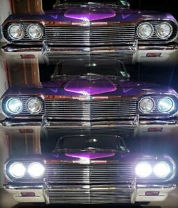 1958-1975 Chevy Impala Glass LED Headlights