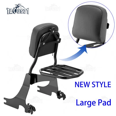 Sissy Bar Passenger Backrest For Harley Sportster XL 883 1200 Forty Eight 2004+ - Imagem 1 de 4