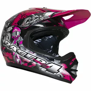 Youth L Large PINK/MAGENTA Childrens RXT Racer Off-Road Motorbike Helmet MX BMX - Picture 1 of 2
