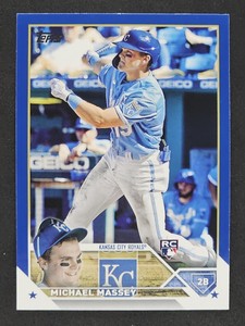 MICHAEL MASSEY SP RC 2023 Topps Series 1 BLUE Parallel ROOKIE Card #167