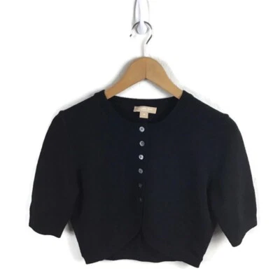 Cárdigan Michael Kors Collection S Negro 100% Cachemira Encogerse de hombros Suéter Para Mujer’s Foto 1 de 4