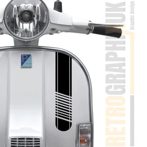 Vespa PX LML Rayas Adhesivo Protector de Piernas Calcomanía Skinhead Mod requiere recorte - Imagen 1 de 4