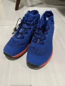 Salomon XA Enduro Trail Running Shoes Blue/Orange Size 9.5 - Picture 1 of 9