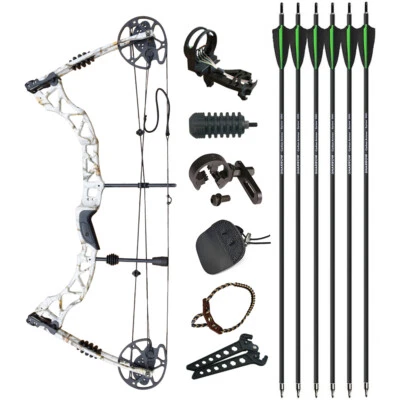 Compound Bow Arrows Set 30-70lbs Adjustable Archery Target Bow Hunting Fishing - Image 1 of 4