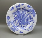 Antique Grainger Worcester blue and white transfer blue Dragon side plate 8 in