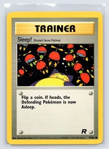 Sleep! 79/82 Common Team Rocket Unlimited Pokemon  2000 Vintage WOTC - Picture 1 of 2