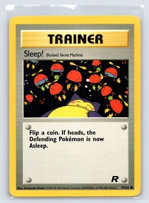 Sleep! 79/82 Common Team Rocket Unlimited Pokemon  2000 Vintage WOTC - Image 1 of 2