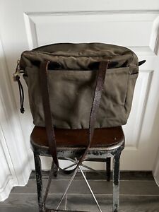 Vintage Filson Rugged Twill Tote Bag With Zippers. Otter Green. YKK Era Bag