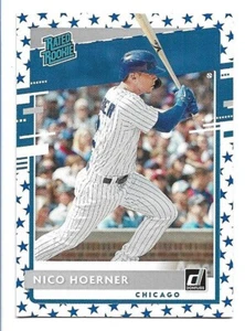 Nico Hoerner 2020 Panini Donruss Independence Day Rated Rookie #38 Chicago Cubs - Picture 1 of 2
