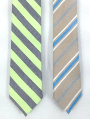 Галстуки American Eagle - Vince Camuto серые зеленые желтовато-коричневые синие - 2 галстука - Изображение 1 из 4