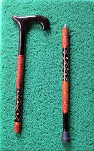 Men-Women-Wooden Walking Stick Cane With Beautiful Hand Carved Design - Picture 1 of 3