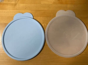 Tupperware #2541A-13 Clear & #3131B-5Blue Replacement Lids 6” “C” Type. - Picture 1 of 4