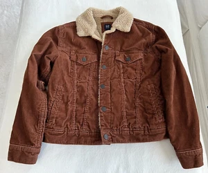 Gap Kids boys' size XL brown corduroy sherpa lined jacket - Picture 1 of 3