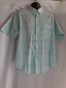 Vintage Knights Bridge Shirt Mens Size XL Green Plaid Button Down Short Sleeve - Picture 1 of 6