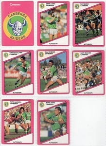 🔥 1988 Scanlens Canberra Raiders Team Set (8) 🔥 - Picture 1 of 1