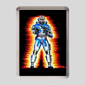 BATTLE ARMOUR COBRA COMMANDER CARD ART 50mm x 35mm acrilico magnete frigo GI Joe - Foto 1 di 2